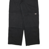 DICKIES Mens Cotton Blend Black Relaxed Straight Trousers W32 L30 Workwear