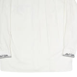 DAY-X Mens White XL Shirt Cotton Blend Long Sleeve Black Embroidery