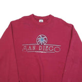 BVD Mens Red San Diego California Crew Neck 2XL Cotton Blend Sweatshirt