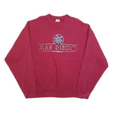 BVD Mens Red San Diego California Crew Neck 2XL Cotton Blend Sweatshirt