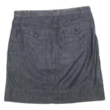 LIMITED EDITION Womens Blue Denim Straight Knee Length Woven Skirt M Cotton
