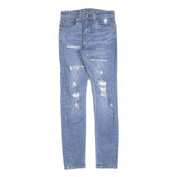 LEVI'S 512 Tapered Mens Jeans Blue Slim Tapered Denim Medium W27 L32 Distressed