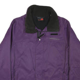 BELOW ZERO Mens Purple & Black Outdoor Zip Up Jacket L Polyester Blend Woven