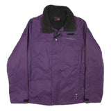 BELOW ZERO Mens Purple & Black Outdoor Zip Up Jacket L Polyester Blend Woven