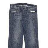 JUST CAVALLI Womens Blue Regular Straight Denim Medium W32 L29 Button Closure