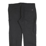 DICKIES Mens Regular Fit Black Cotton Blend Straight Leg Trousers W40 L32