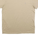 DKNY Mens Beige Cotton Blend T-Shirt M Short Sleeve Crew Neck Plain Casual