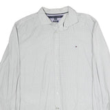 TOMMY HILFIGER Mens White Shirt XL Classic Cotton Long Sleeve Button Formal