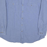 GUIDE SERIES Mens Blue Shirt XL Cotton Blend Classic Button Pocket