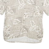 BATAK BAY Mens Beige Rayon Hawaiian Shirt L Casual Short Sleeve Summer