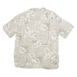 BATAK BAY Mens Beige Rayon Hawaiian Shirt L Casual Short Sleeve Summer