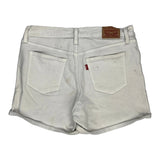 Levis Denim Shorts - 32W UK 12 White Cotton