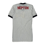 1980s Braves Majestic Pinstripe Jersey - Small White Cotton