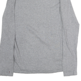 TOMMY HILFIGER Womens Grey & White Patterned Cotton Jumper V-Neck Basic Knit M