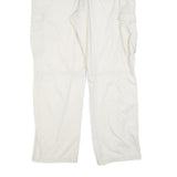 BIAGGINI Womens White Regular Fit Casual Trousers W36 L30 Polyester Blend Zip