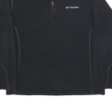 COLUMBIA Mens Black Plain Pullover Crew Neck Basic Knit M Outdoor Layering