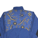 SUN SET Mens Blue & Black Nautical Print Track Jacket L Polyester