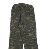 WORK-WEAR Mens Cotton Blend Green Camouflage Regular Cargo Trousers W27 L29 Work