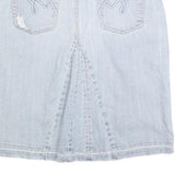 MOSSIMO Womens Blue Denim Straight Knee Length Cotton Blend S Skirt Faded