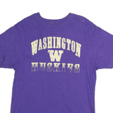 COLOSSEUM Womens Purple Washington Huskies T-Shirt L Short Sleeve Round Neck