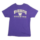COLOSSEUM Womens Purple Washington Huskies T-Shirt L Short Sleeve Round Neck