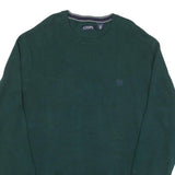 CHAPS Mens Green Plain Cotton Blend Jumper Crew Neck Basic Knit 2XL Casual