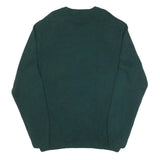 CHAPS Mens Green Plain Cotton Blend Jumper Crew Neck Basic Knit 2XL Casual