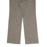 JOHANY Womens Regular Checked Trousers Beige W28 L27 Smart Casual Zip Closure