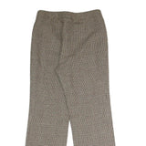 JOHANY Womens Regular Checked Trousers Beige W28 L27 Smart Casual Zip Closure