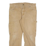 DICKIES Mens Regular Fit Beige Cotton Blend Straight Jeans W34 L30 Workwear Zip