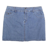 SONOMA Womens Blue Denim Mini Skirt Cotton Blend Casual L Fashion