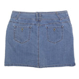 SONOMA Womens Blue Denim Mini Skirt Cotton Blend Casual L Fashion