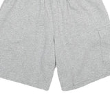 NIKE Mens Grey Casual Shorts S W28 Cotton Blend Relaxed Fit Logo Pocket
