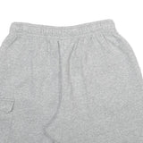 NIKE Mens Grey Casual Shorts S W28 Cotton Blend Relaxed Fit Logo Pocket