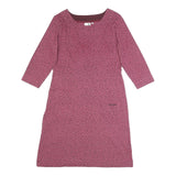 WEIRD FISH Womens Pink & Burgundy Polka Dot Day Cotton Blend Dress UK 10