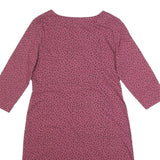 WEIRD FISH Womens Pink & Burgundy Polka Dot Day Cotton Blend Dress UK 10