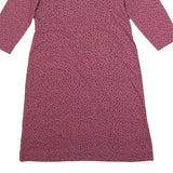 WEIRD FISH Womens Pink & Burgundy Polka Dot Day Cotton Blend Dress UK 10