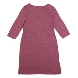 WEIRD FISH Womens Pink & Burgundy Polka Dot Day Cotton Blend Dress UK 10