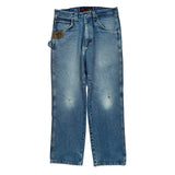Wrangler Double Knee Carpenter Jeans - 32W 32L Blue Cotton