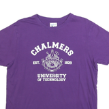 COTTOVER Mens Purple University Of Technology Graphic T-Shirt L Short Sleeve