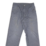 CARHARTT Mens Cotton Blend Blue Regular Straight Trousers W30 L30 Workwear Zip