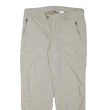 COLUMBIA Lined Womens Polyester Blend Beige Relaxed Straight Trousers W36 L30