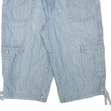 ANA Womens Light Blue Cargo Cotton Blend Shorts XL W33 Casual Summer Wear