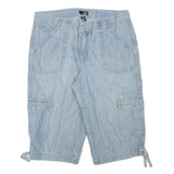 ANA Womens Light Blue Cargo Cotton Blend Shorts XL W33 Casual Summer Wear