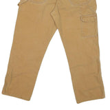 DICKIES Mens Regular Fit Beige Workwear Cotton Blend Jeans W34 L28 Durable Zip