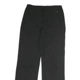 ODLO Womens Black Regular Fit Straight Leg Cotton Blend Trousers W28 L29 Casual