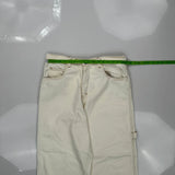 Unbranded Carpenter Trousers - 34W 29L Cream Cotton