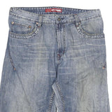 BIG TRAIN Mens Denim Blue Casual Shorts XL W34 Cotton Blend Relaxed Fit