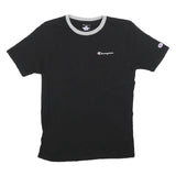 CHAMPION Mens Black & Grey Modern T-Shirt M Short Sleeve Crew Neck Cotton Blend