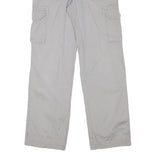 BIAGGINI Mens Cotton Blend Grey Regular Straight Cargo Trousers W32 L32 Casual